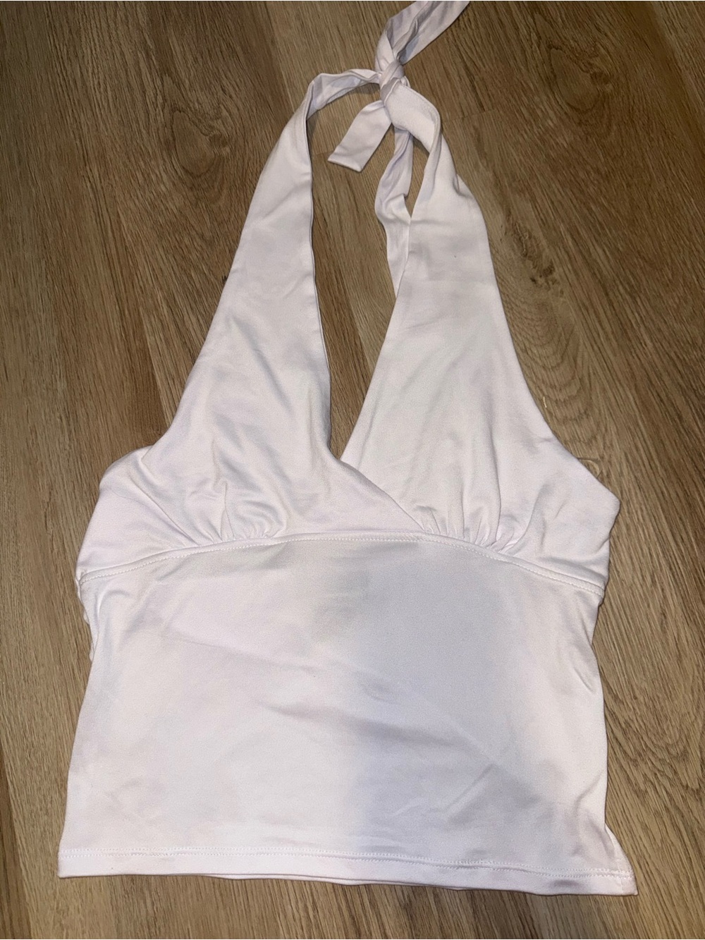 White Halter Tank Top - Women